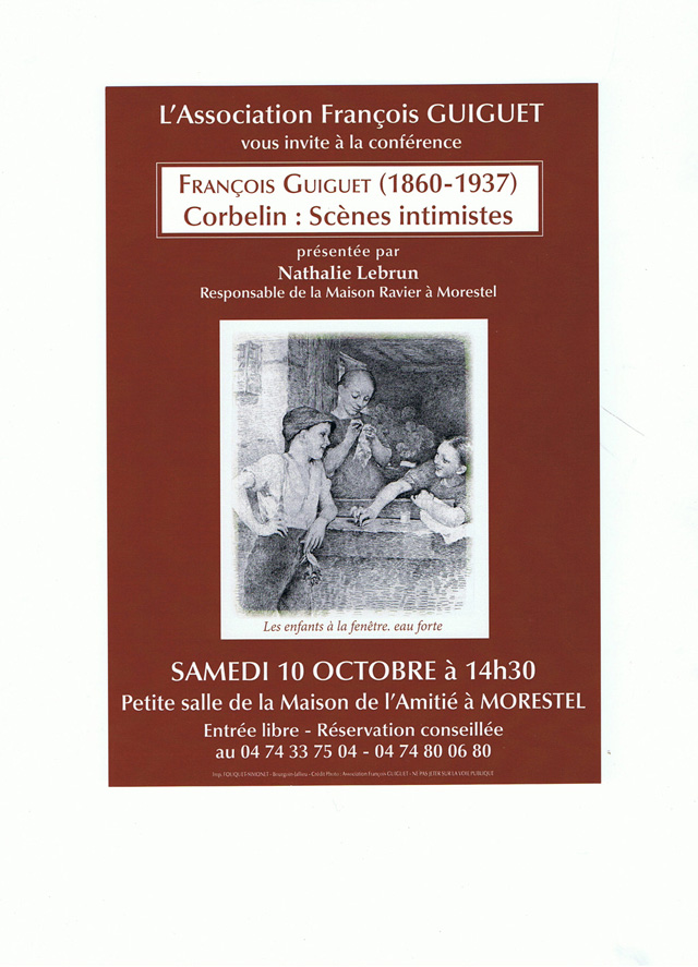 Conférence : François Guiguet, peintre intimiste  :      PROJET ANNULE